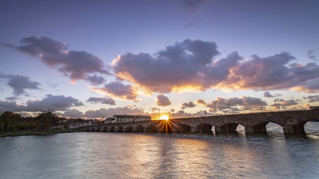 Sunset Over River Taw in Barnstaple North Devon