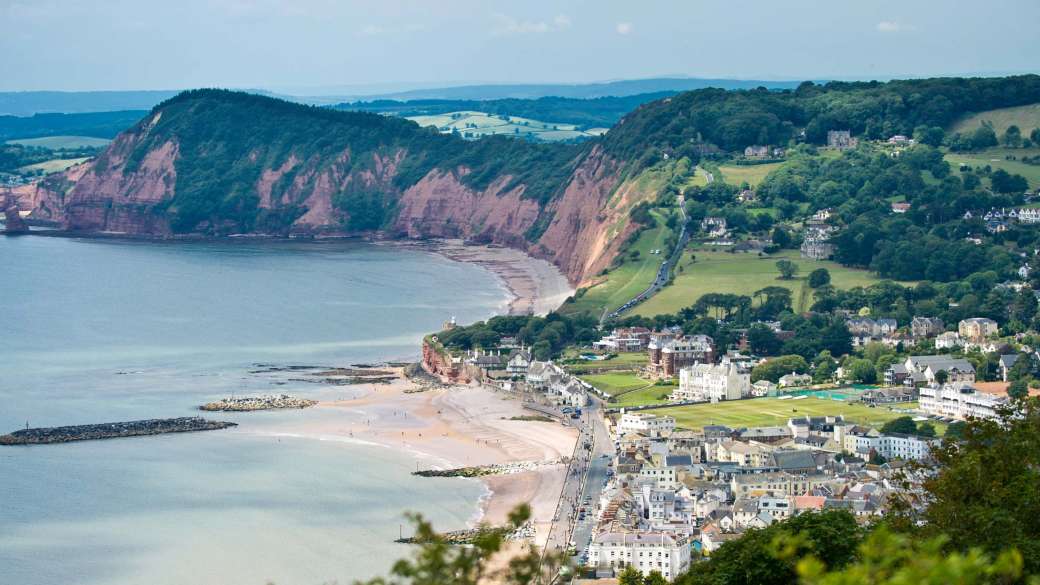 Aerial View Over Sidmouth South Devon