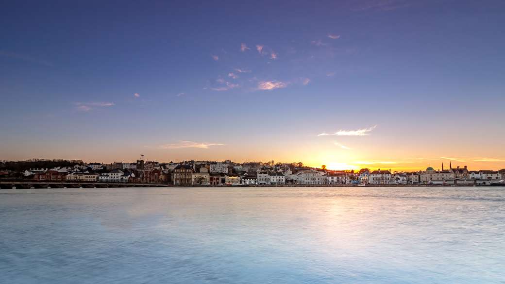 view from royal across river Torridge to bideford