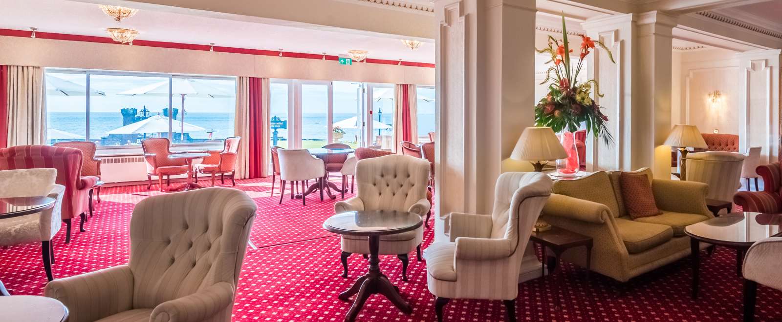 Victoria suite at the Belmont hotel with view of sea