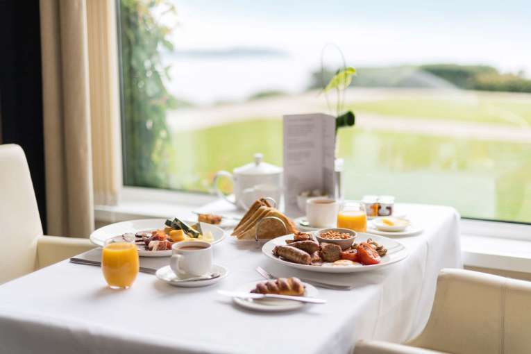 Carlyon Bay Hotel Restaurant Dining Cooked Breakfast and Continental Breakfast