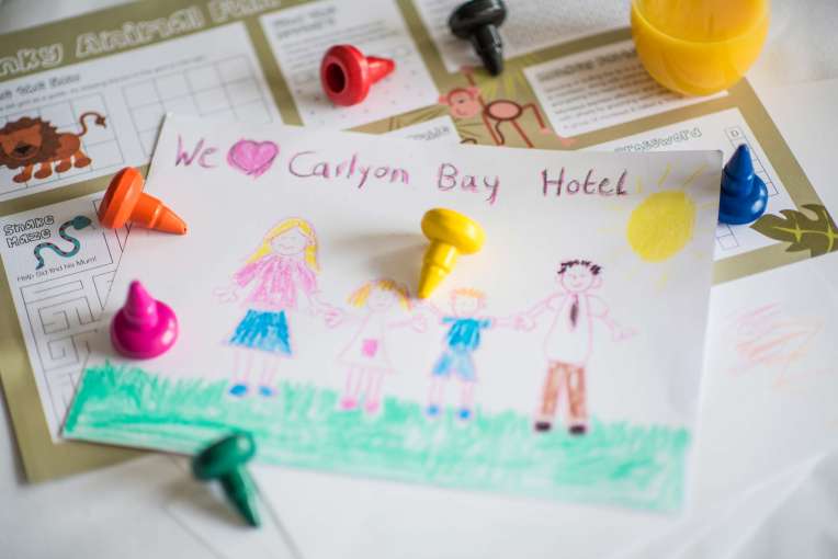 Carlyon Bay Hotel Restaurant Dining Childrens Activity Menu