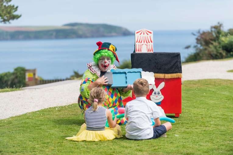Carlyon Bay Hotel Childrens Outdoor Entertainment with Clown