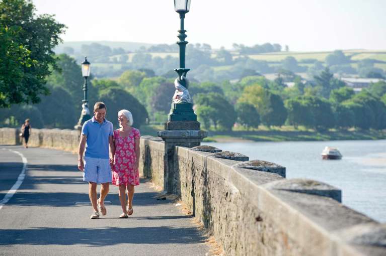 Imperial Hotel Couple Walking along the River Taw