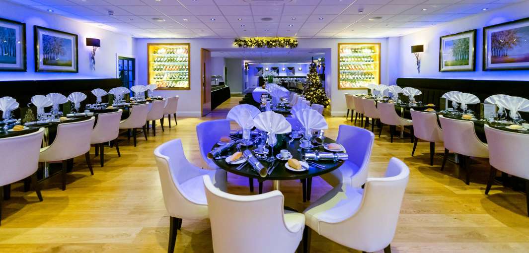 Park Hotel Seasons Brasserie Restaurant Dining Area Decorated For Christmas