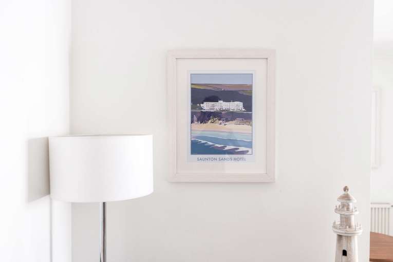 Saunton Sands Hotel Accommodation Bedroom Artwork and Lamp