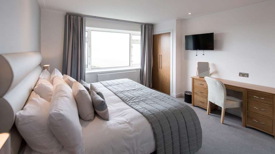Saunton Sands Hotel Penthouse Apartment Accommodation Bedroom with Desk