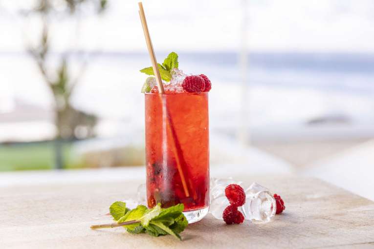 Saunton Sands Hotel Bar Raspberry Nojito Mocktail