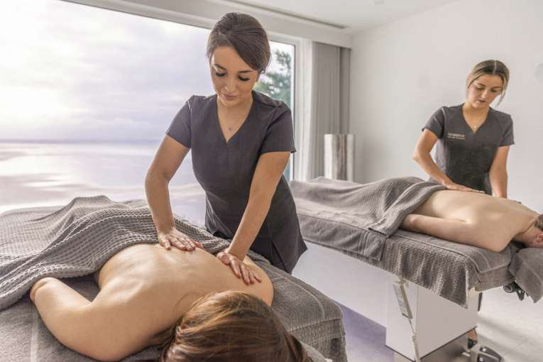 Saunton Sands Hotel Source Spa Guests Receiving Massages in Treatment Room