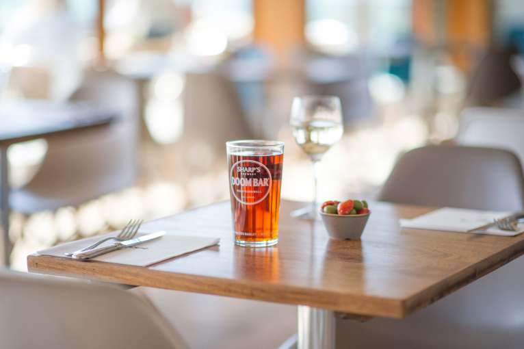 Beachside Grill at Saunton Sands - Dining Table with Wine and Ale