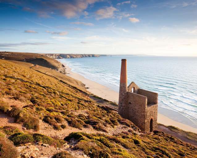 Towanroath Engine House at Wheal Coates near St Agnes Cornwall