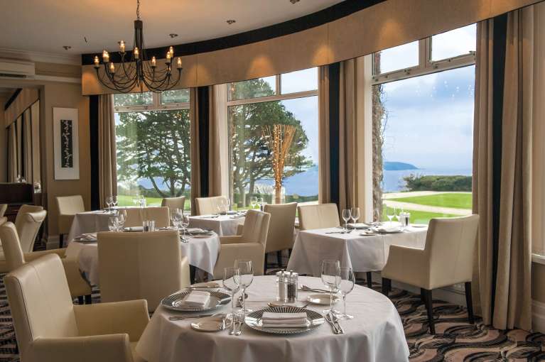 bay view restaurant at carlyon bay hotel