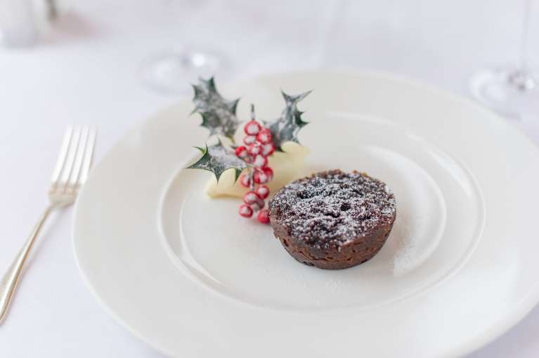Victoria Hotel Restaurant Dining Christmas Pudding Dessert
