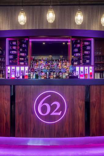 Bar 62 front of bar with 62 logo