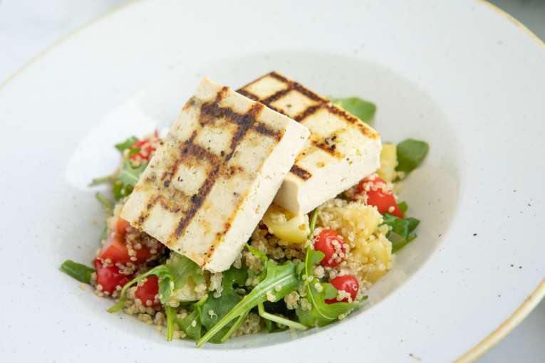 Royal duchy terrace lounge vegan tofu salad