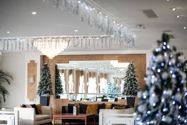 Christmas decorations in the Terrace Lounge