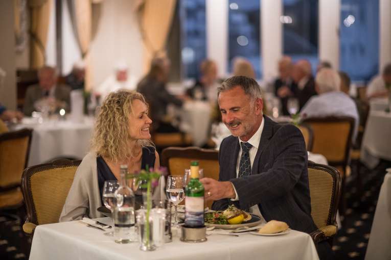 Couple Dining at Jubilee Restaurant