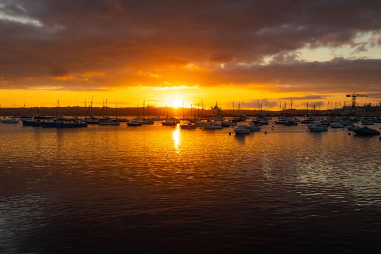 Falmouth Harbour at sunset