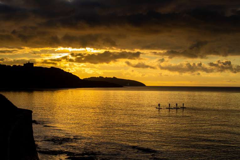 SUPs at sunrise in Falmouth