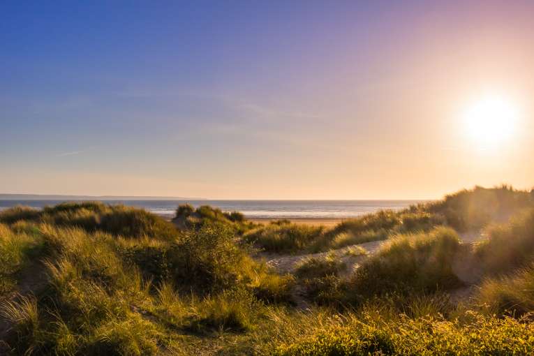 Saunton Beach Dunes at Sunset