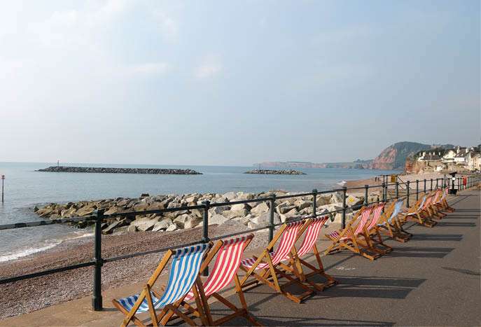 Deck Chairs on Sidmouth beach