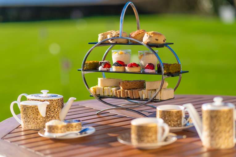 Afternoon Tea outside at Carlyon Bay 