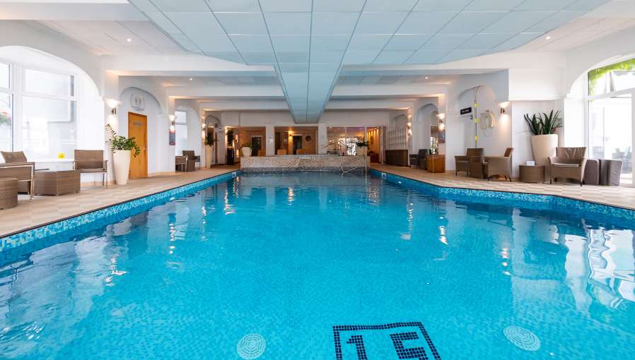 Indoor pool at Carlyon Bay spa facilities 