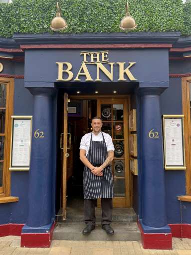Chef Tom Riddler outside 62 The Bank