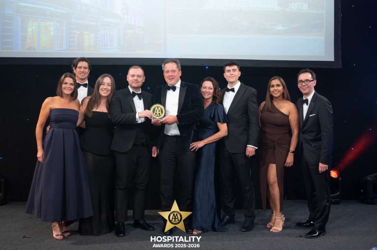 Brend group on stage for AA award