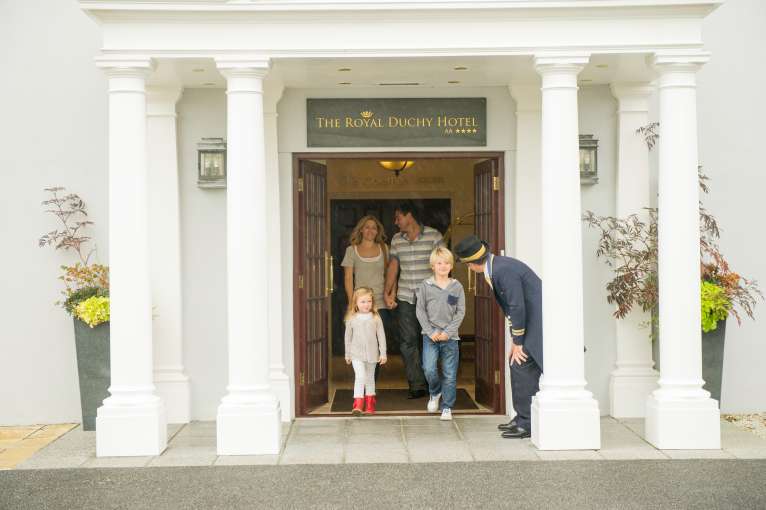 James welcoming family