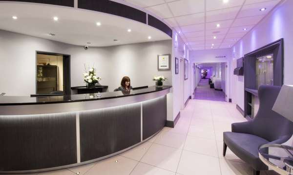 Barnstaple Hotel Foyer with Receptionist and Seating Area