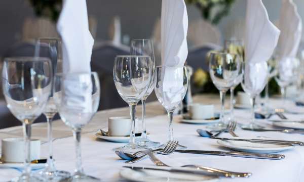 Barnstaple Hotel Wedding Table Place Setting