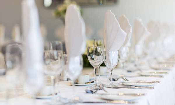 Barnstaple Hotel Wedding Table Place Setting