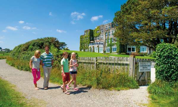 Carlyon Bay Hotel Family Taking a Walk Around the Hotel Grounds