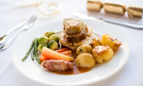 Carlyon Bay Hotel Restaurant Dining Roast Turkey Christmas Dinner