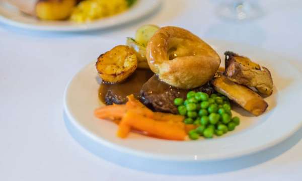 Devon Hotel Restaurant Dining Christmas Roast Dinner with Wine