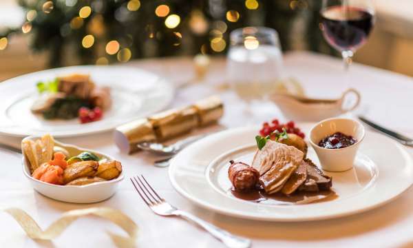 Imperial Hotel Restaurant Dining Festive Christmas Roast Turkey and Vegetables