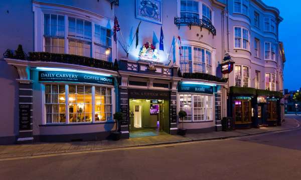 Royal and Fortescue Hotel Bar 62 and 62 The Bank External View from Barnstaple Hight Street