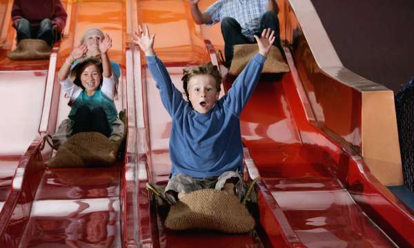 Family on Slides at the Milky Way