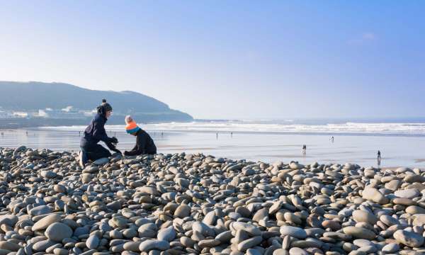 Winter at Westward Ho! Beach North Devon