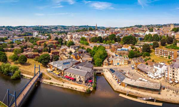 Exeter Canal and Exeter Quay Aerial View South Devon