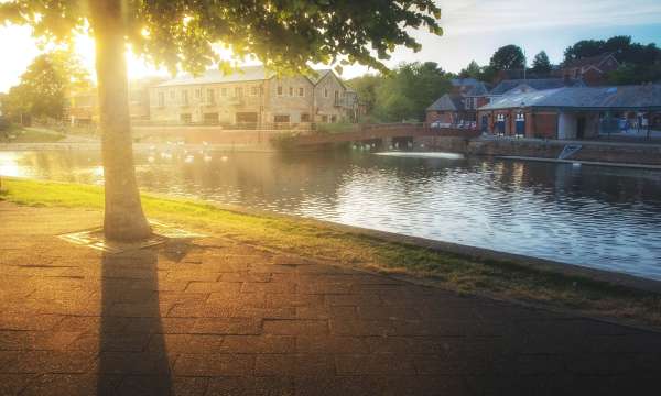 River Exe Canal in Exeter South Devon