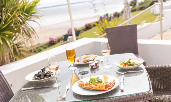 Saunton Sands Lunch on Outdoor Terrace Overlooking Saunton Beach