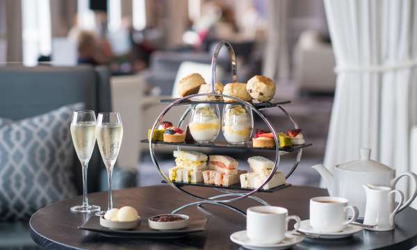 Carlyon bay terrace lounge Afternoon tea with champagne