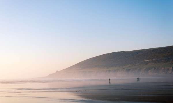 Saunton sands beach wintery day