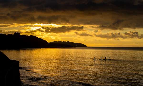 SUPs at sunrise in Falmouth