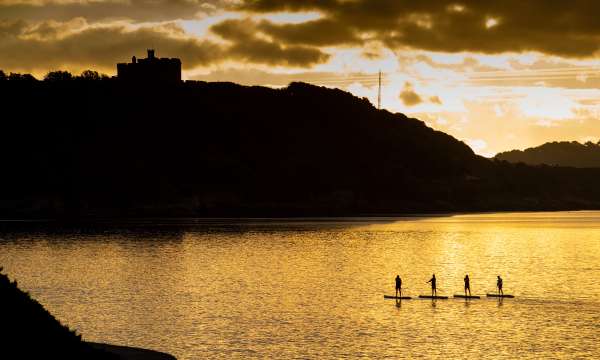 sunrise 4 SUPs Pendennis castle