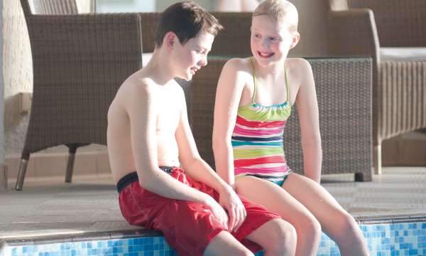 children in pool at carlyon bay