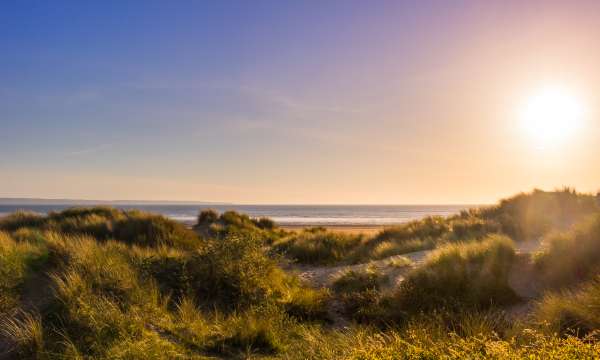 Saunton Beach Dunes at Sunset 