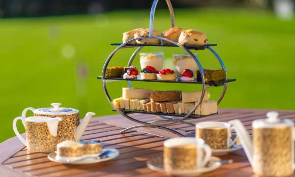 Afternoon Tea outside at Carlyon Bay 